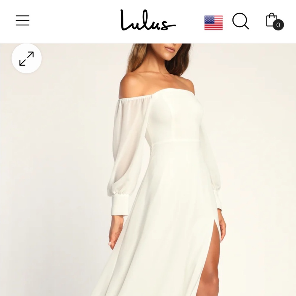 Lulus Feel the Romance White Off-the-Shoulder Maxi Dress